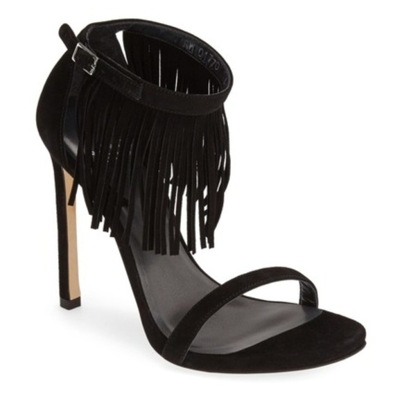 Stuart Weitzman Lovefringe Suede Sandal size 7 - Picture 1 of 4
